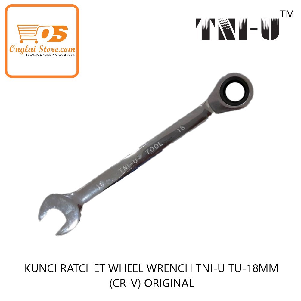KUNCI RATCHET WHEEL WRENCH TNI-U TU-18MM (CR-V) ORIGINAL 棘轮扳手  (HARGA SPESIAL)