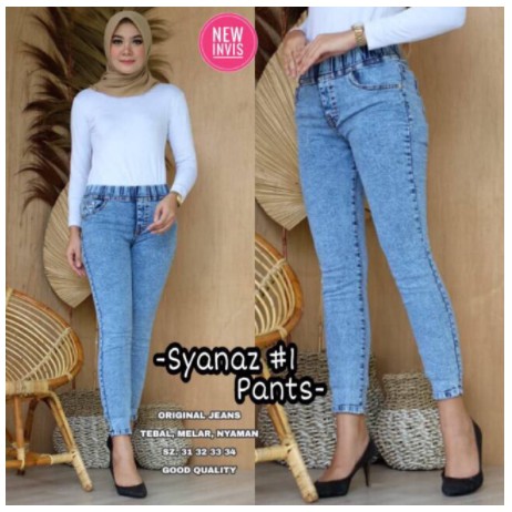 SYANAZ Jegging jeans melar warna snow