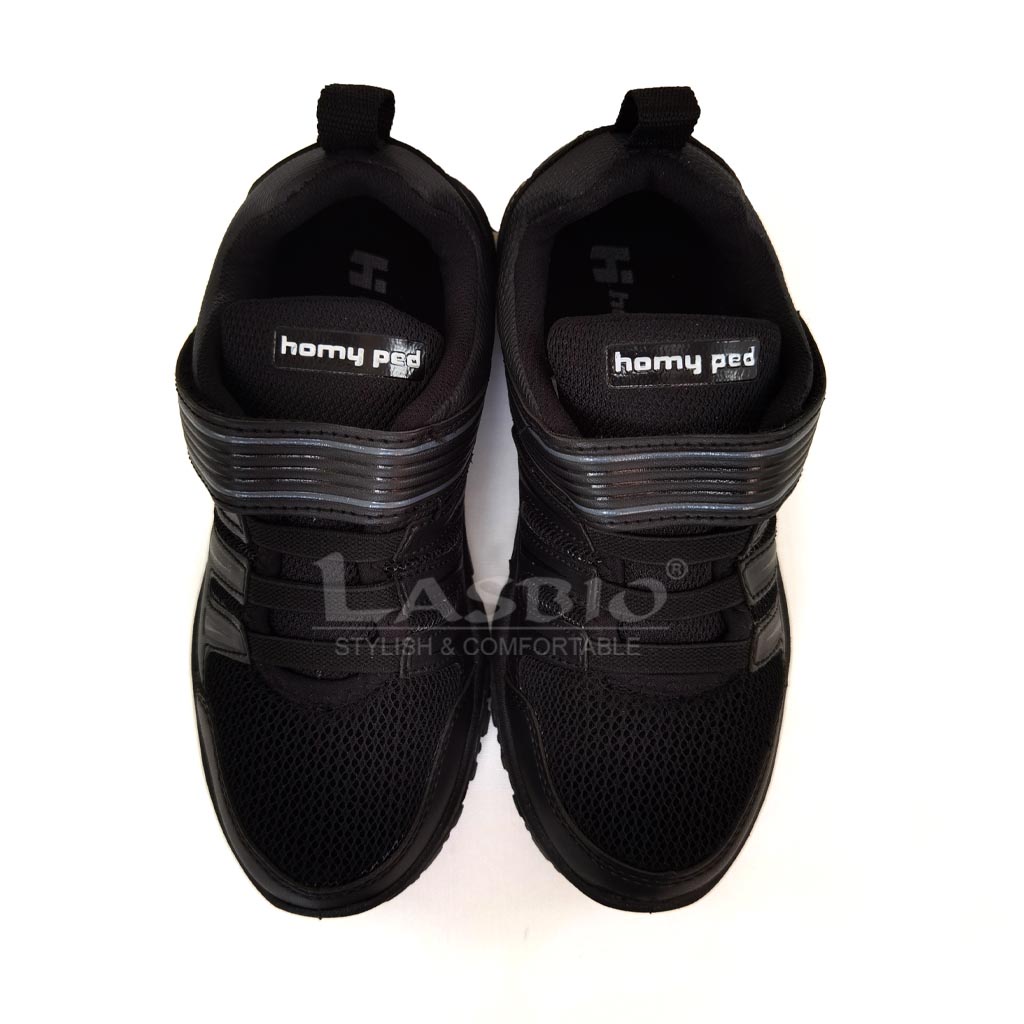 Homyped -  Seoul Sepatu Sekolah Anak Warna Hitam All Black