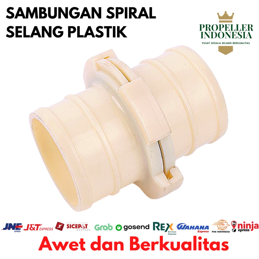 Sambungan Spiral Selang Drip Sambungan Selang Irigasi 2 - 4Inch Plastik