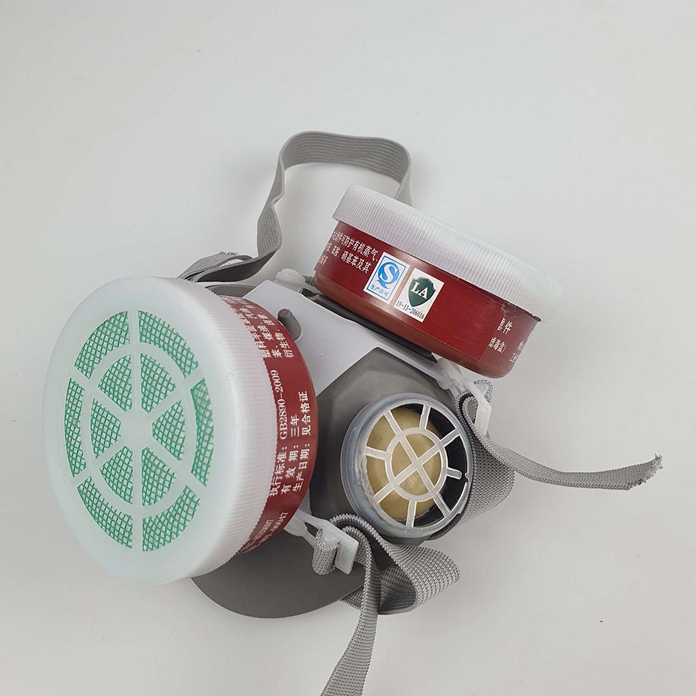 Masker Gas / Masker Gas Respirator / Masker Industrial / Masker Gas Industri Masker Anti Polusi Industri - Gray