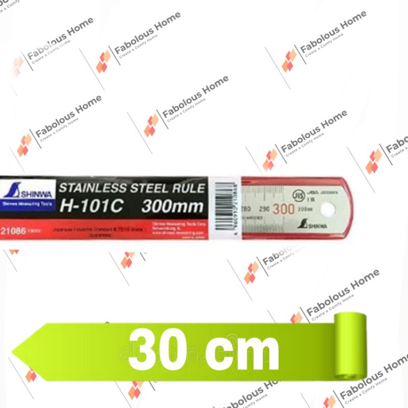 

SHINWA penggaris Stainless hardened 300mm 30cm