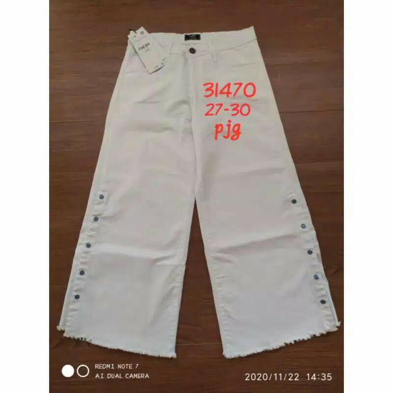 Celana Kulot Jeans VJ_Cln Kulot Belah Pinggir_Celana Kulot Jeans modern