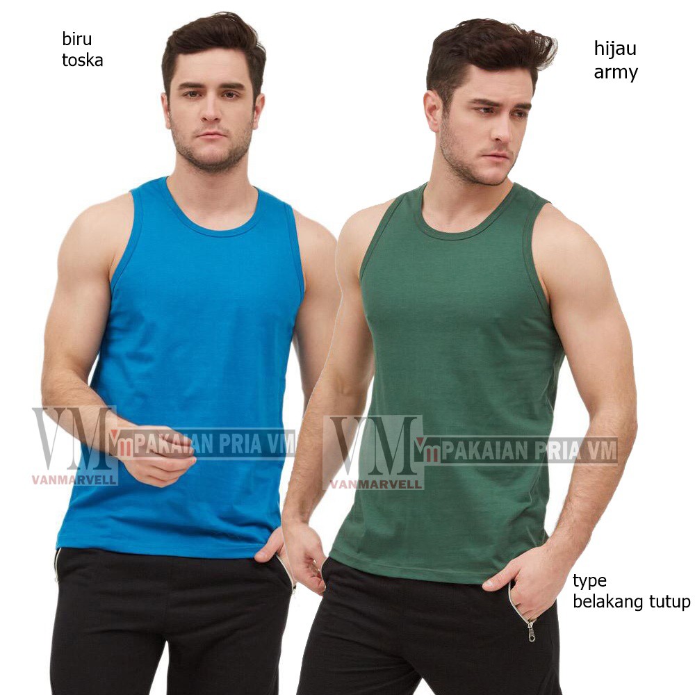 VM Singlet katun murmerr kaos singlet pria