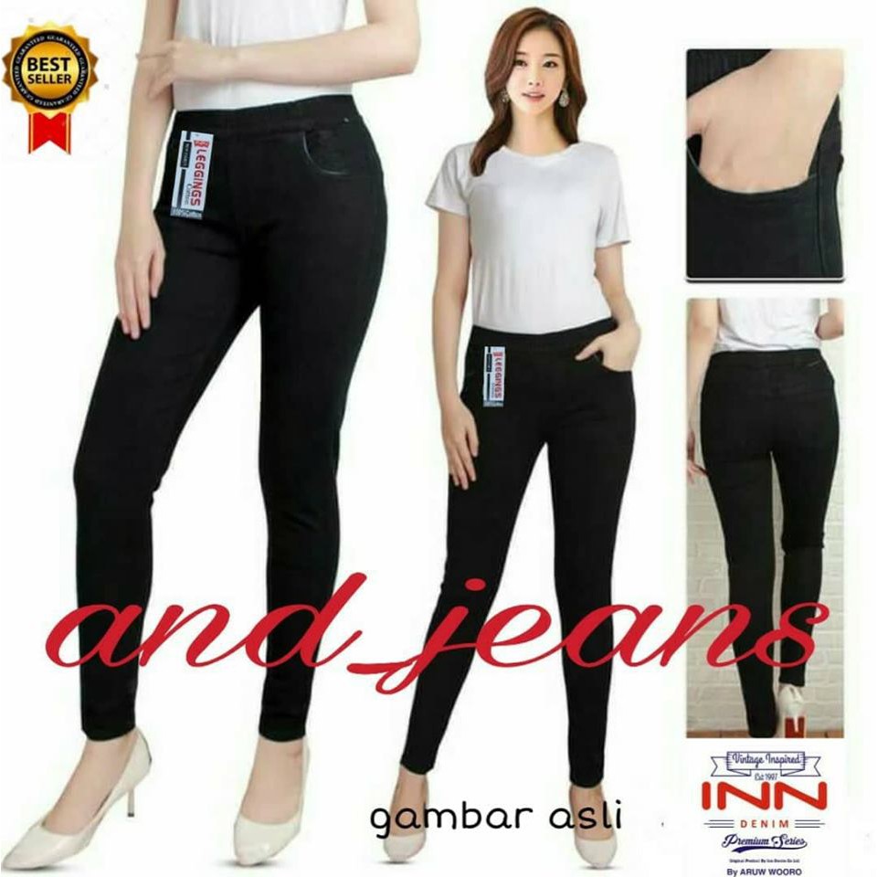  Legging  Jeans Jegging Pinggang Karet Murah  Dewasa Denim 