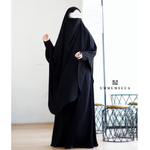 ELWA Gamis Abaya SYARI by UMMUMECCA klambieakhwat BISA COD | abaya syari bahan Mazen anti Uv  by sulthan bahan ringan empuk nyaman busui wudhu friendly
