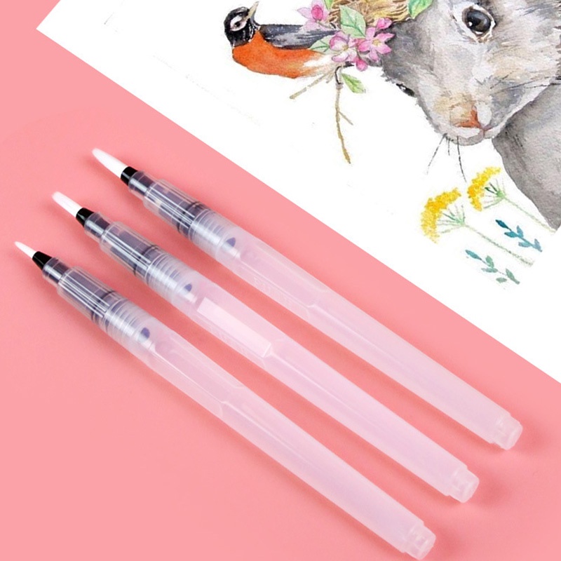 3pcs Pen Kuas Lukis Air Transparan