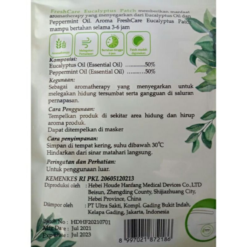 FreshCare Eucalyptus Patch Sachet Isi 12patch