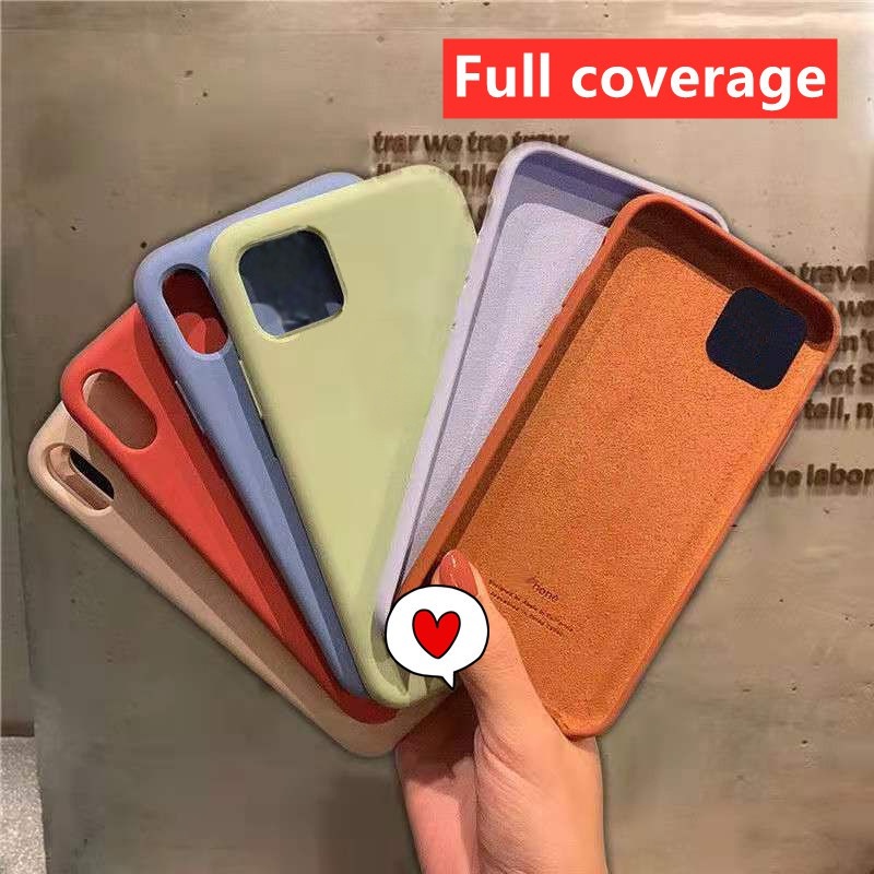 【full Cover】Casing Soft Case Silikon Untuk IPhone Case 11 12 13 Pro Max Mini 6 6S 7 8 Plus X XS Xsmax Casing