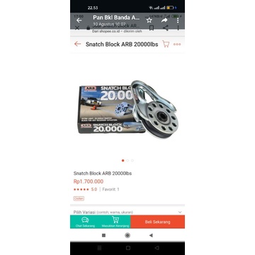Snatch 20000lbs ori dr ARb