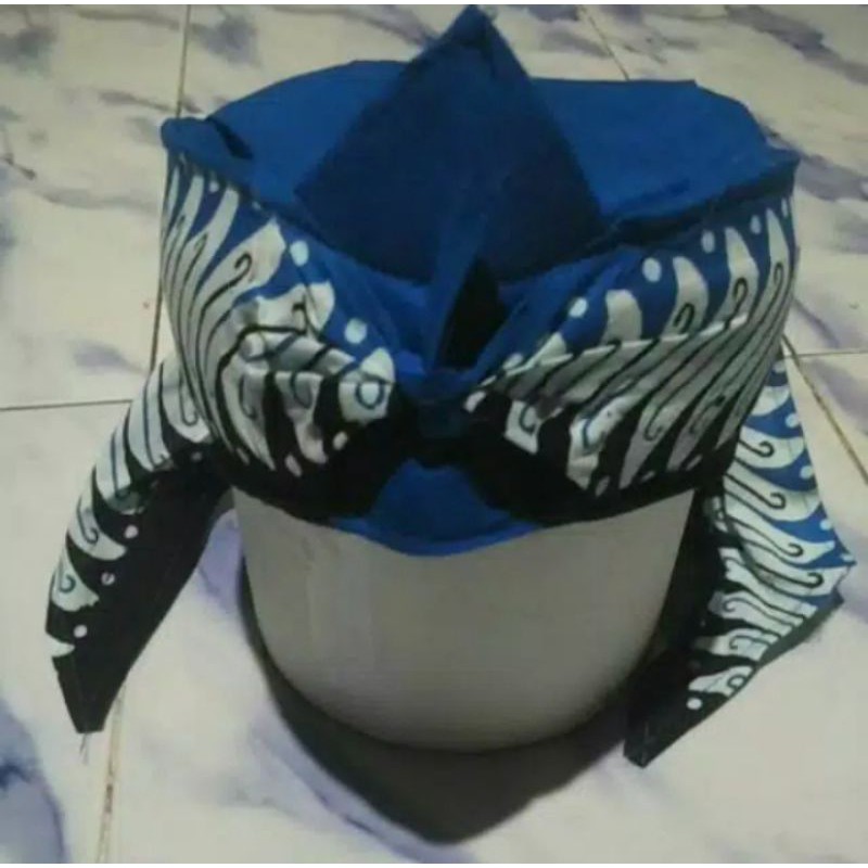 Iket Sunda/Totopong Khas Sunda Biru Banyu Wangi