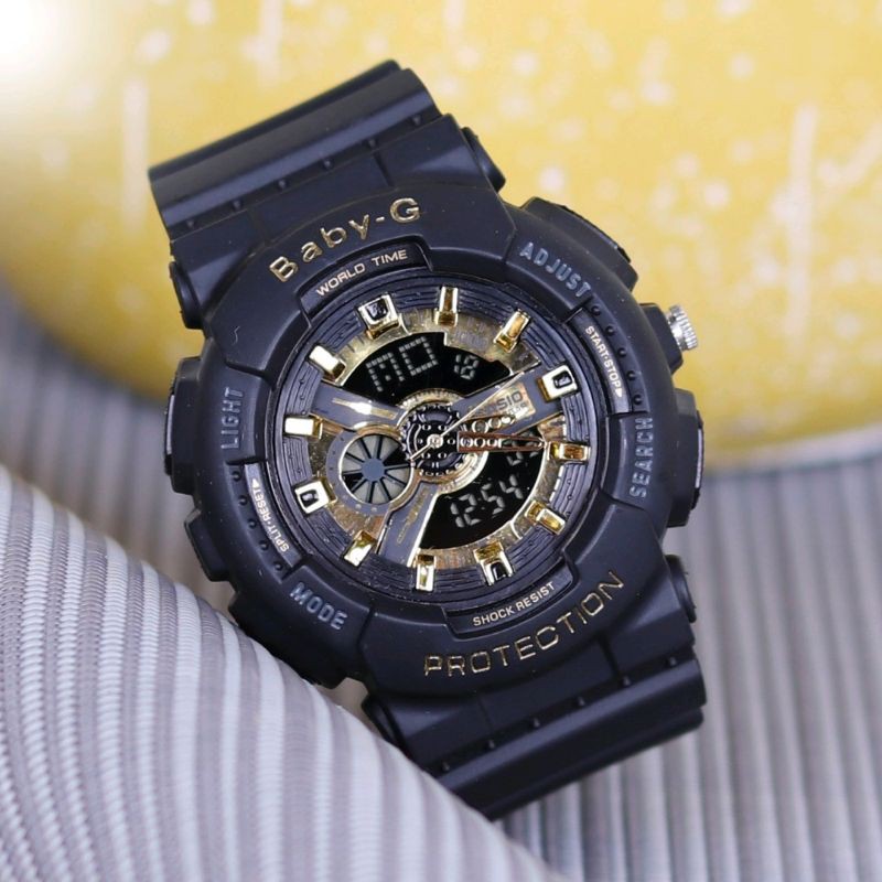 Jam tangan casio BABY G, Jam tangan anti air modern merk terkenal bga 110 strap