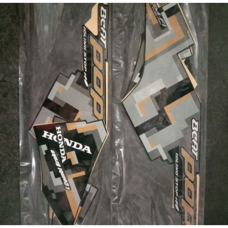 striping stiker list body Honda beat pop 2016