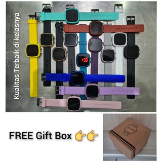 Jam Led watch oval free gift box