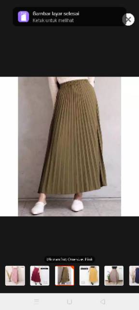 Rok Plisket Premium Bahan Hyget Super Premium