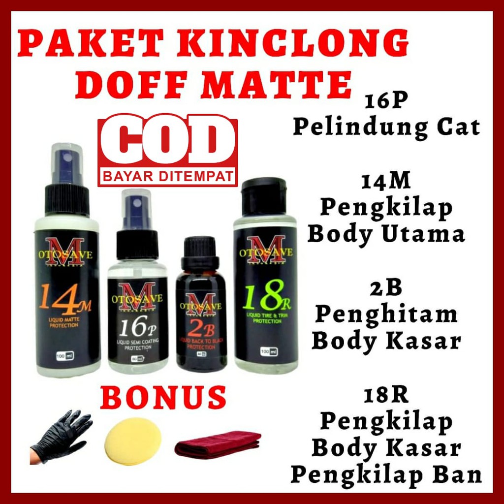  PAKET penghitam pengkilap body motor doff matte nano  