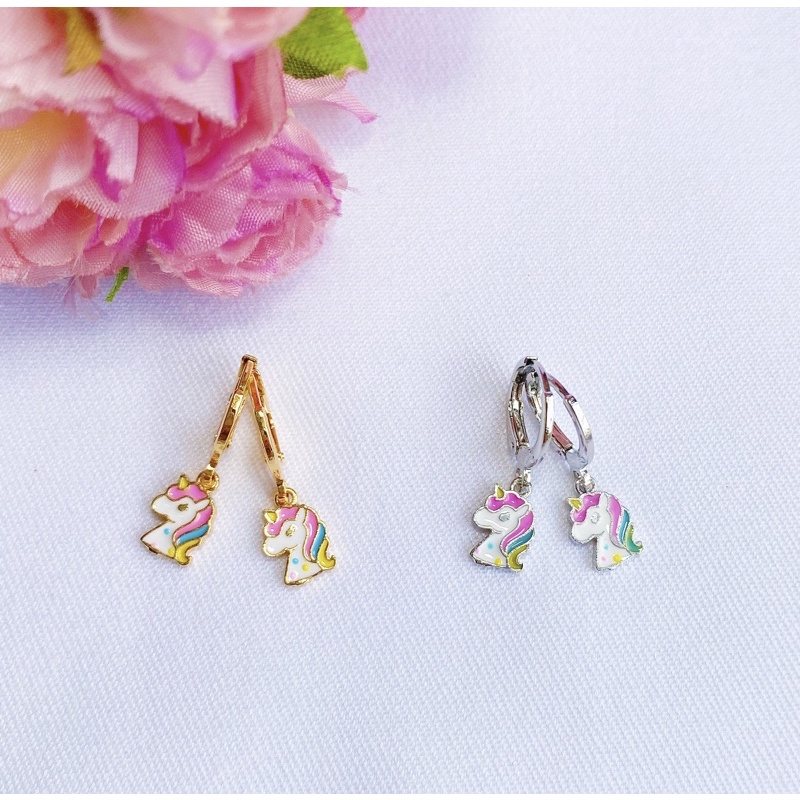 Anting Anak Titanium Anti Karat Colorful Unicorn