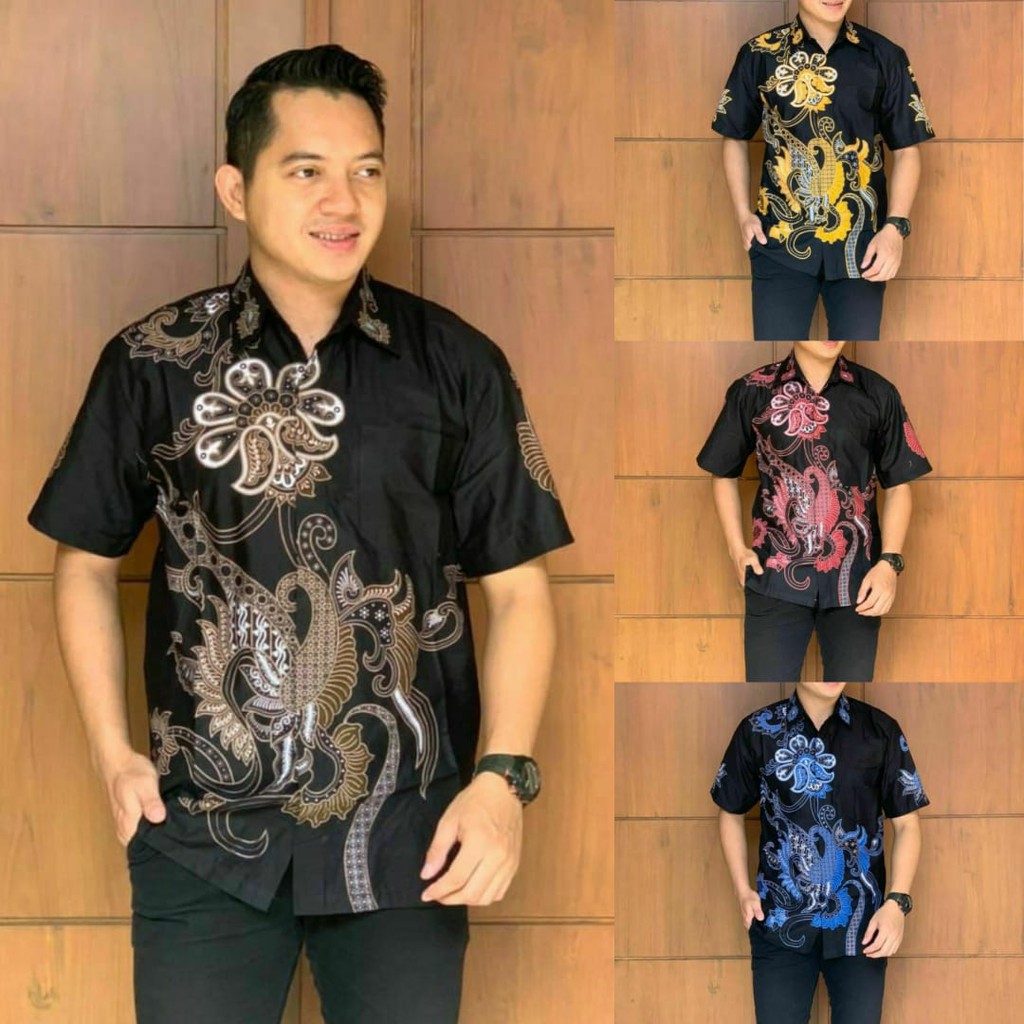 NEW ARRIVAL DISTRO BATIK PRIA BORDIR SOGAN HRB026 BATIKAF