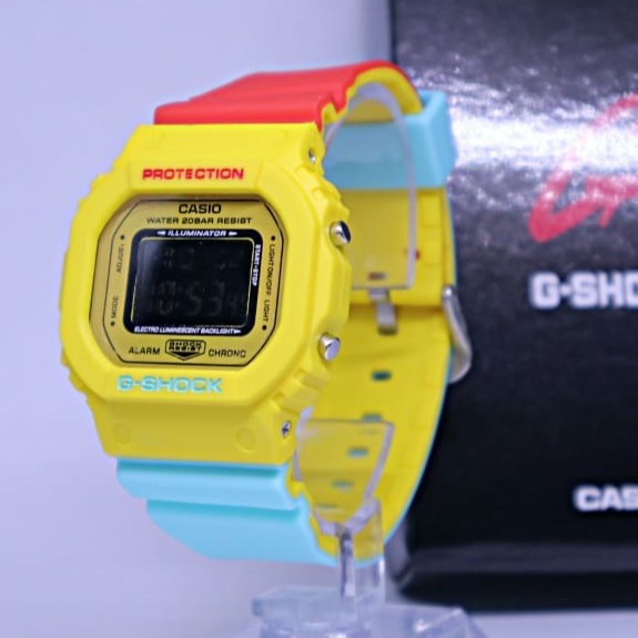 JAM TANGAN DIGITAL G-SHOCK DW 5600 KOMBINASI FREE BOX ANTI AIR DUAL COLOR