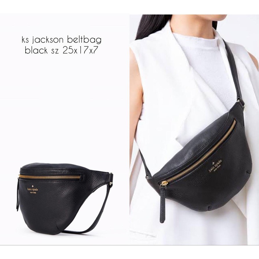 tas kate spade jackson belt bag black (ada defect)