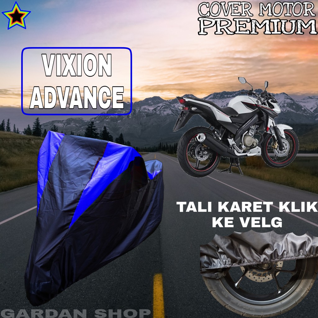 Sarung Motor VIXION ADVANCE Hitam BIRU Body Cover Vixion PREMIUM