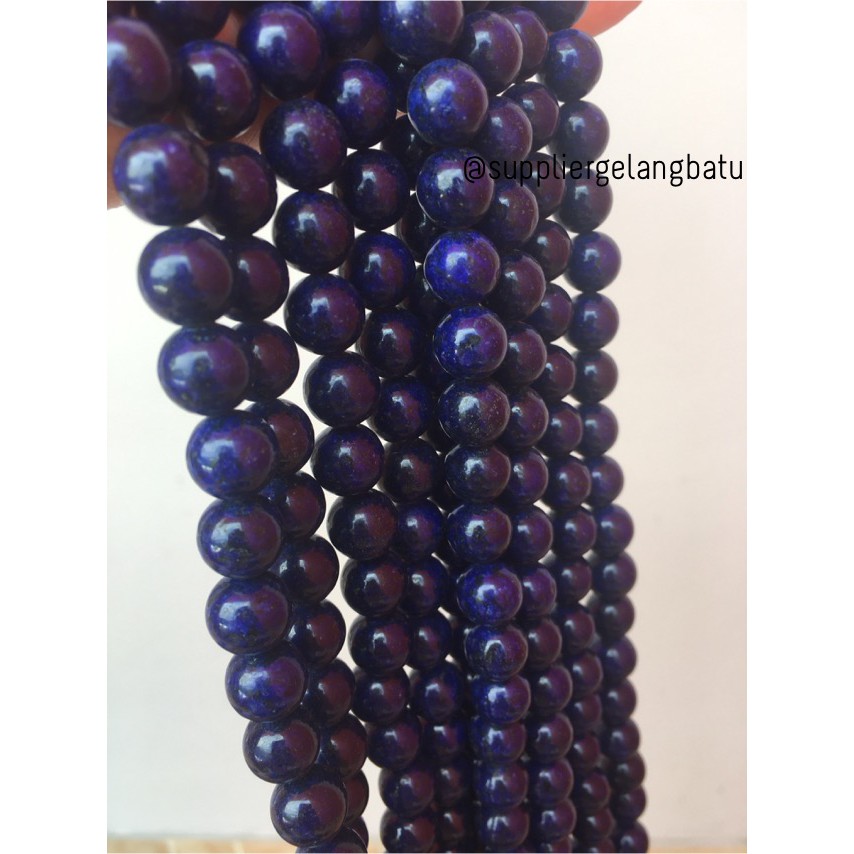 Limited edition Premium Lapiz lazuli 1 renceng termurah 10mm bahan gelang kalung aksesoris craft diy