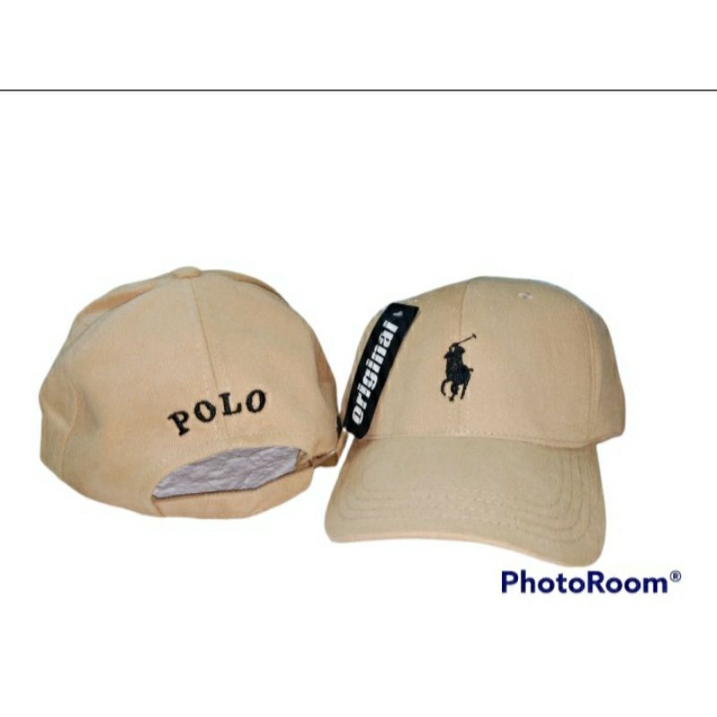 (BISA COD) TOPI BASEBALL POLO CREAM