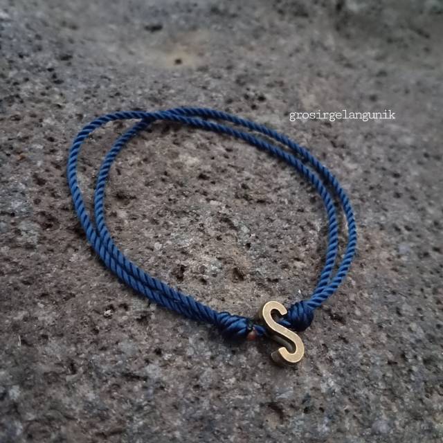 Gelang Spiral Inisial Custom Handmade Gelang Nama Inisial [Kode Model : G119]