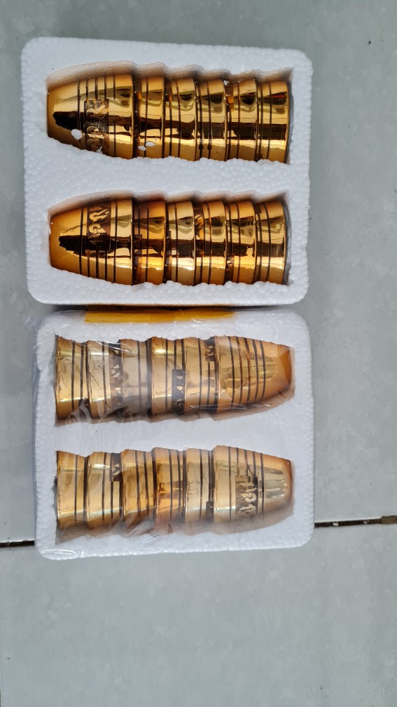 Gelas Air Zamzam Gelas Cucing Emas Gold/ Sliver Isi 12pcs