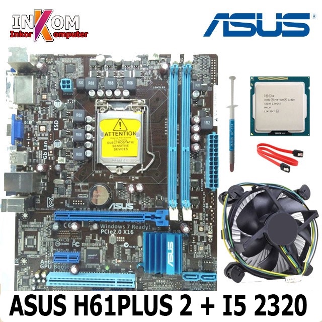 Paketan Mainboard Mobo LGA 1155 H61 + PROCESSOR INTEL i5 2320