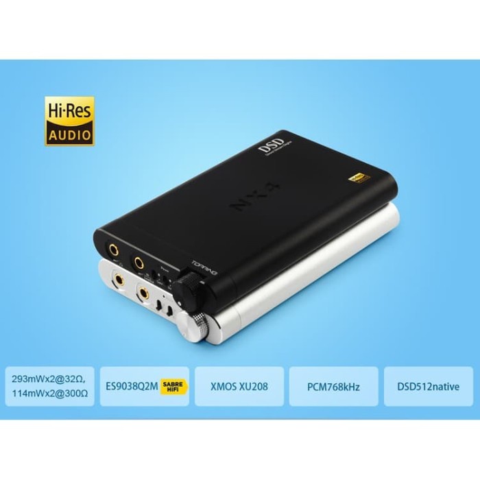 Topping NX4 DSD Portable USB DAC Headphone Amplifier - Black
