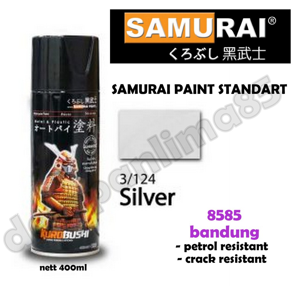 Samurai Paint 124 Silver Cat Semprot/Pylox/pilox/Pilok/Helm/Motor/Gundam