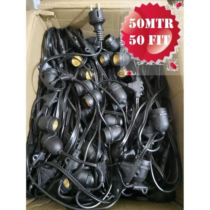 Kabel Fitting Gantung Lampu Outdoor Taman 50 Fitting - 50M 50 Meter
