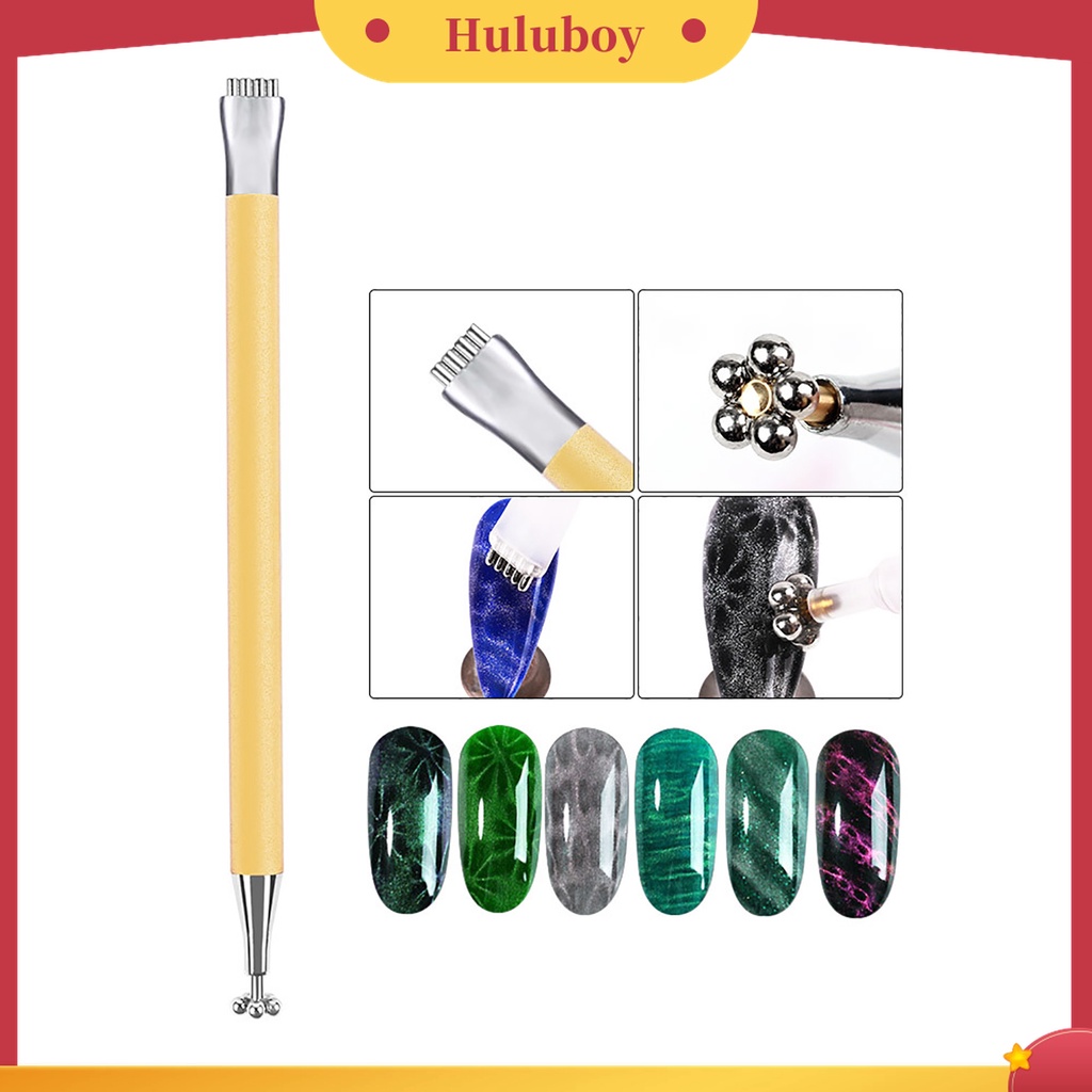 Huluboy Huluboy♡ Pen Magnet Pembuat Efek Cat Eye 3D Bahan Akrilik Untuk Nail Art DIY