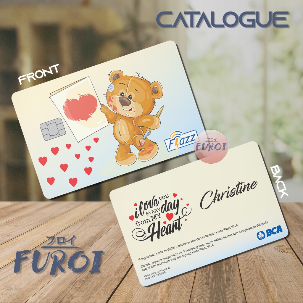 Custom Flazz BCA | Custom Emoney Mandiri | Teddy's Heart Drawings