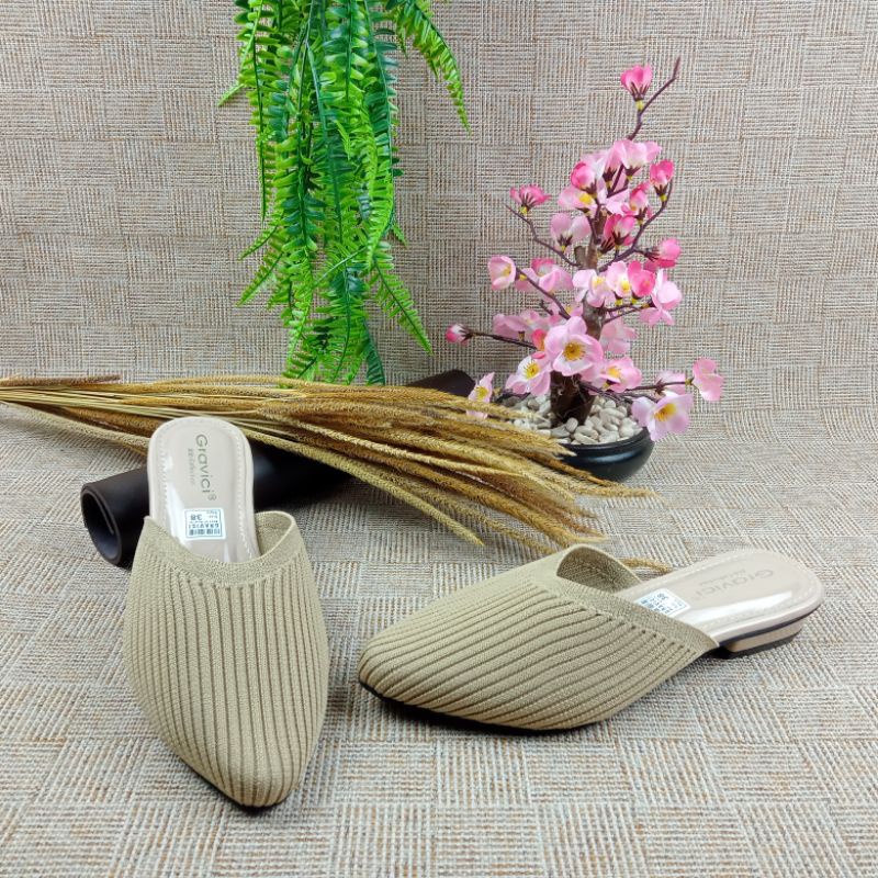 SANDAL FLAT WANITA / SANDAL TERBARU WANITA / SANDAL SLIP ON ENER 07