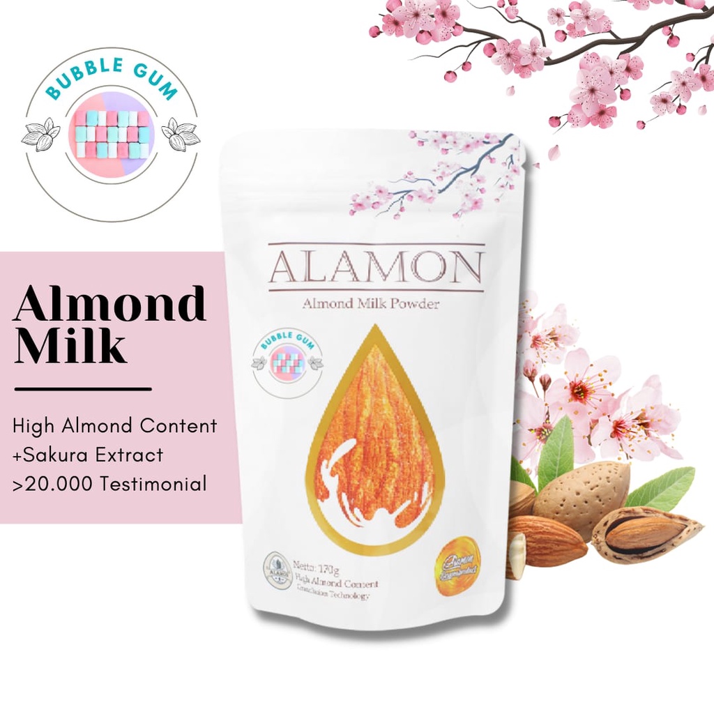 Susu Almond Bubuk- Alamond Milk Susu Nutrisi Otak dan Kulit Aneka Rasa - Asi Booster