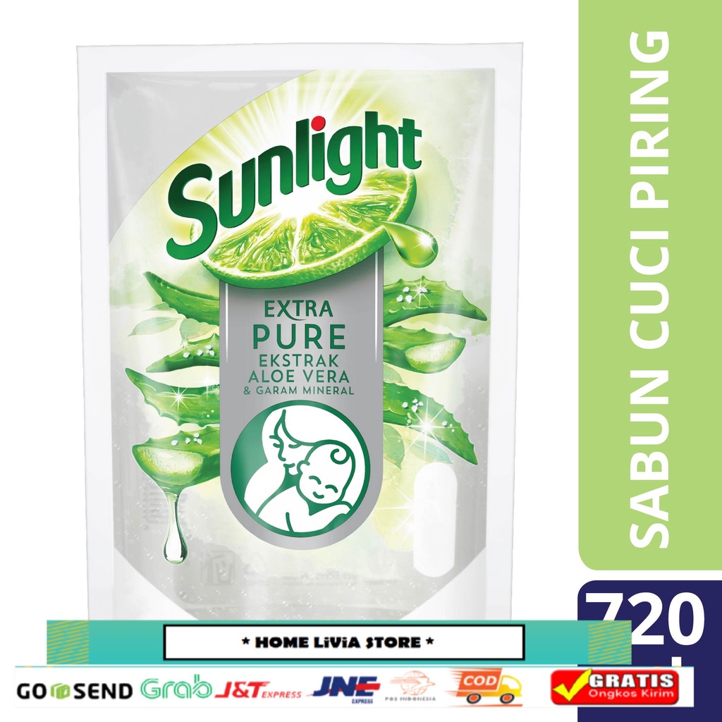Sunlight Cairan Pencuci Piring Extra Pure 720 mL