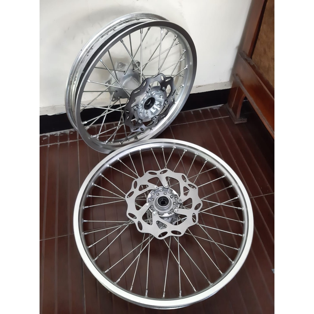 VELG SET WHEELSET ORIGINAL COPOTAN YAMAHA WR155 TANPA BAN PELK ORI WR RING 18 21