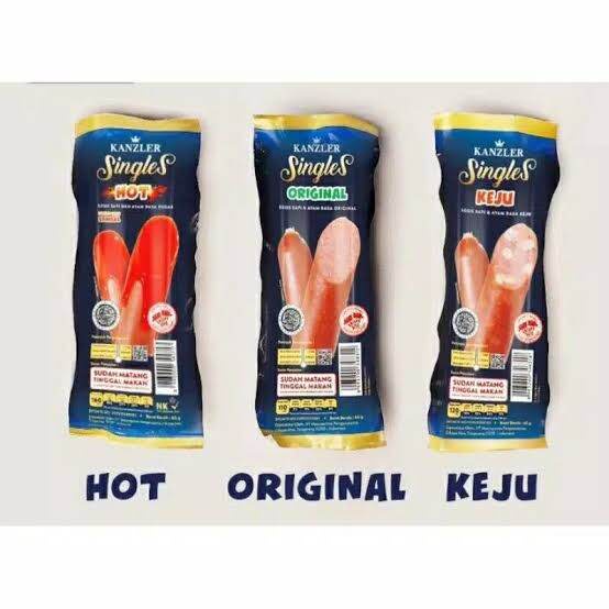 

Kanzler Singles Sosis 3 Rasa (Hot, Original, Keju)