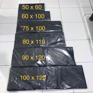 Kresek kantong plastik  sampah hitam  tebal besar  100 x 120 