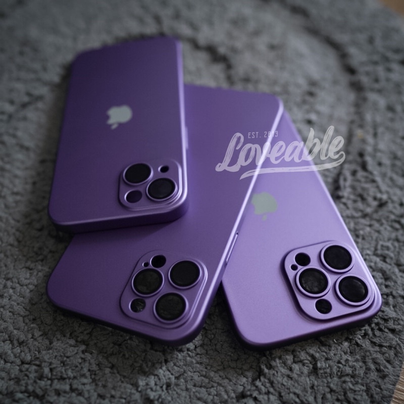 deep purple steel hardcase case for iphone 11 12 13 14 pro max