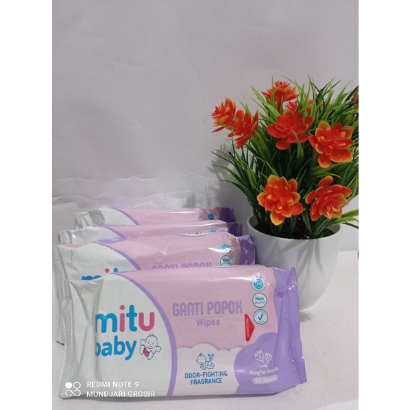 Mitu baby wipes 50 lembar/Tisu basah mitu/Mundjari Grosir Cilacap