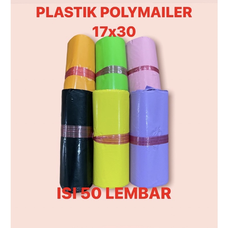 17x30 50 LEMBAR | PLASTIK POLYMAILER PLASTIK PACKING ONLINE SHOP