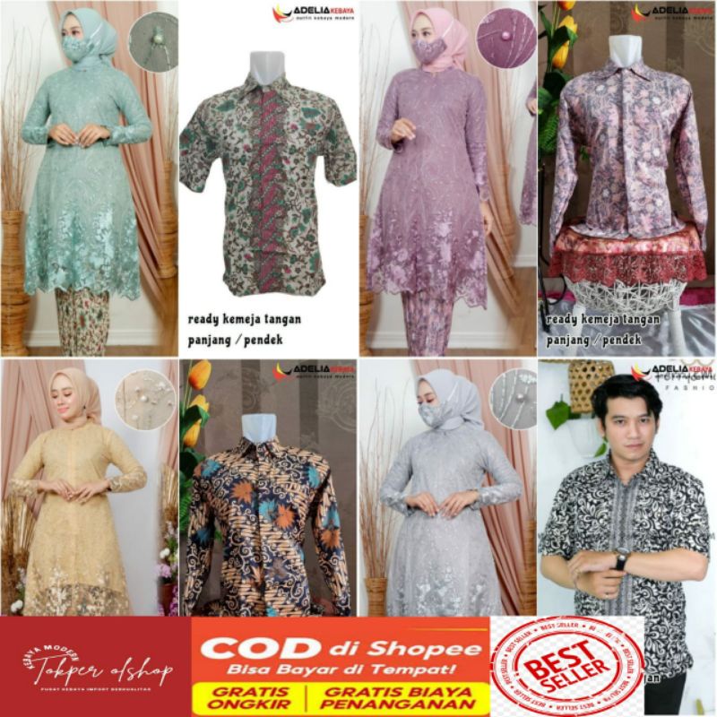 Kebaya Couple / Kebaya Modern / Kebaya /baju kebaya modern /  kebaya modern brukat /atasan kebaya mo