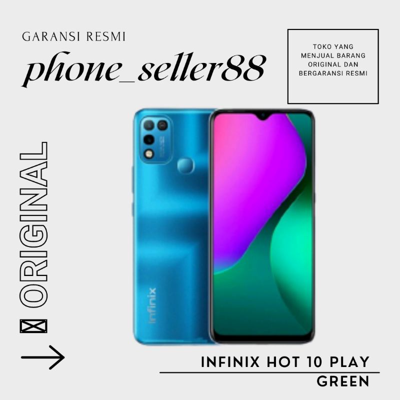 INFINIX HOT 10 PLAY 2/32GB 3/32GB 4/64GB GARANSI RESMI NEW ORIGINAL