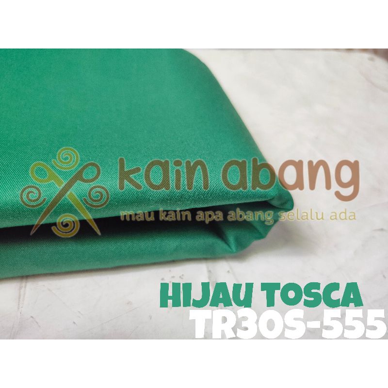 bahan kain drill twill hijau tosca polos pastel green toska terang light seragam kemeja pdl pdh halu
