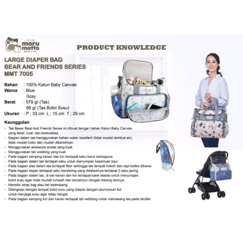 Moru motto Tas Besar + TBS Bear and Friends Series MMT7005 / morumotto MMT7005