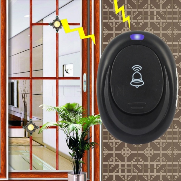 Bel Pintu Wireless Waterproof dengan EU Plug - FK-D009 - Black