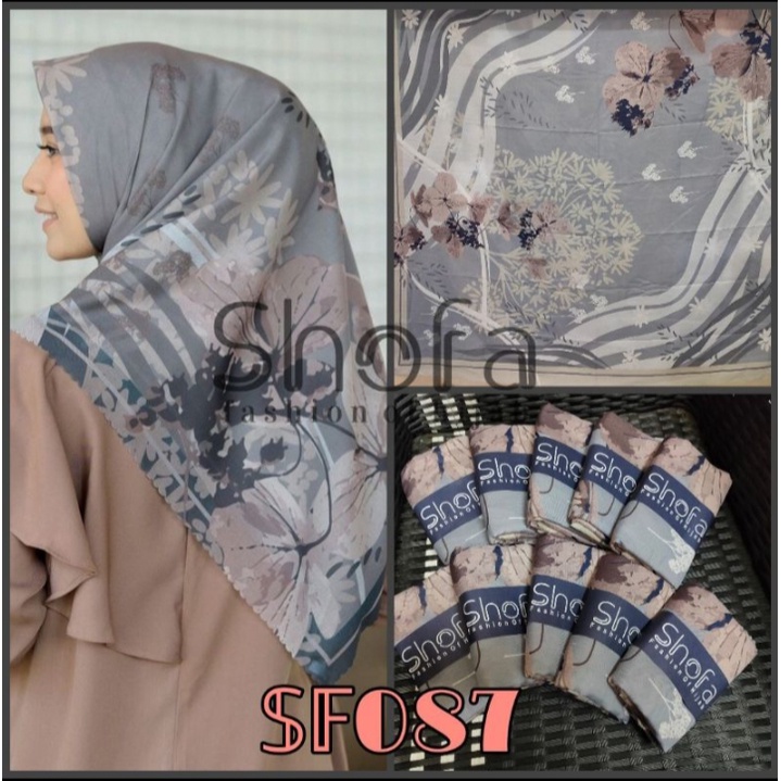Best seller Hijab Voal Segiempat Motif / Jilbab Motif Premium TERLARIS !!-SF 087